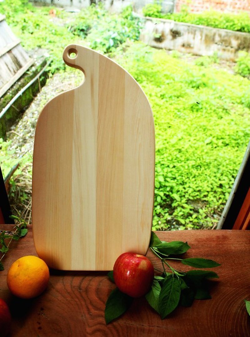 【阿拉斯加扁柏】弧形把手砧板/餐板 - 厨房用具 - 木头 咖啡色