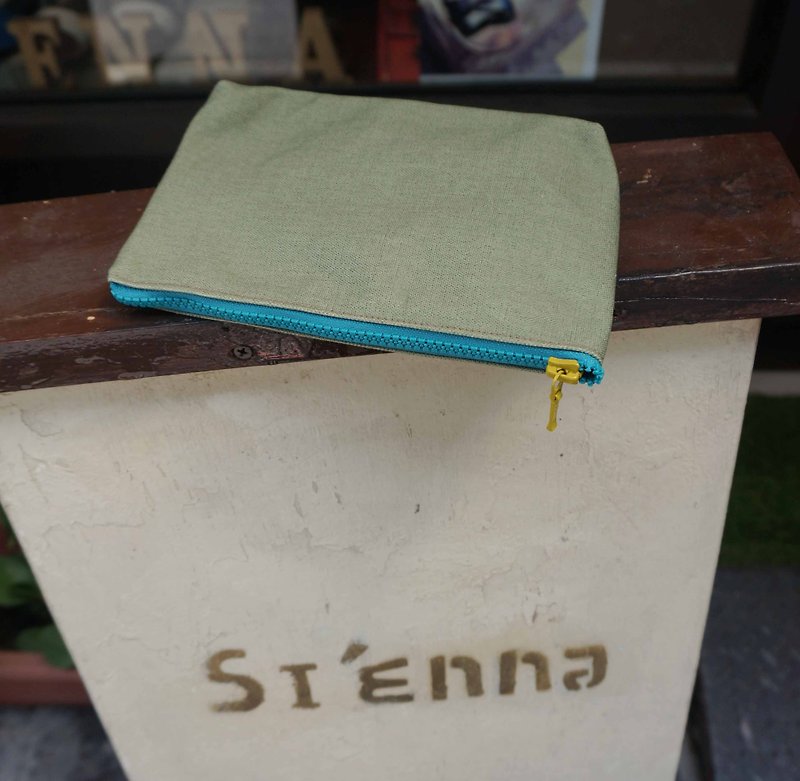 Sienna石洗帆布万用随身袋 - 化妆包/杂物包 - 其他材质 绿色