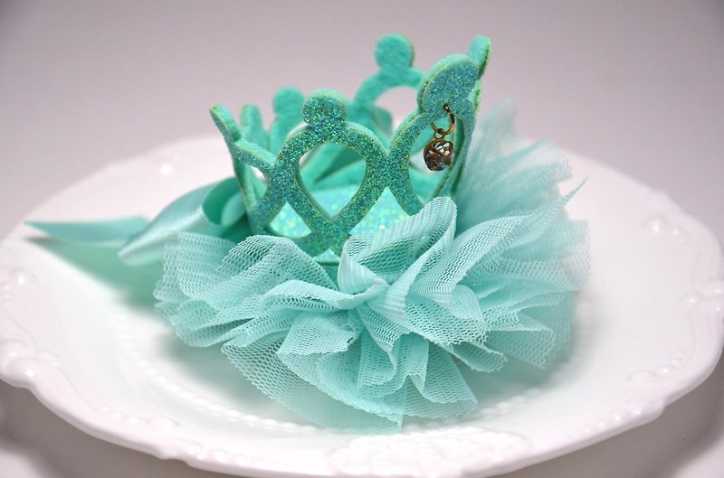 公主皇冠系列-绿色镂空水钻版 - 围嘴/口水巾 - 其他材质 绿色