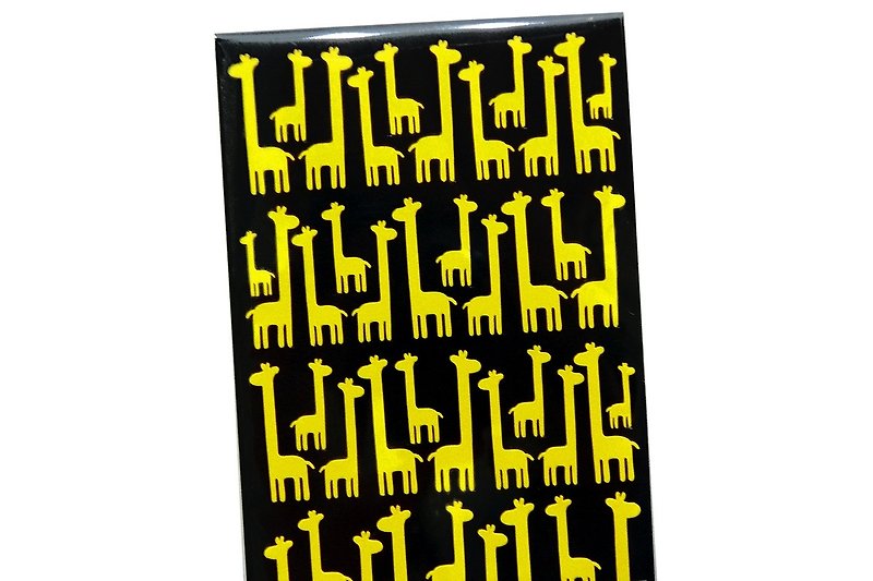 长颈鹿小贴纸 (146A) - 贴纸 - 防水材质 黄色