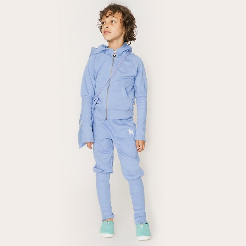 【瑞典童装】有机棉整套外套加裤子3岁至12岁【未含袋子】 天空蓝 - 童装外套 - 棉．麻 蓝色