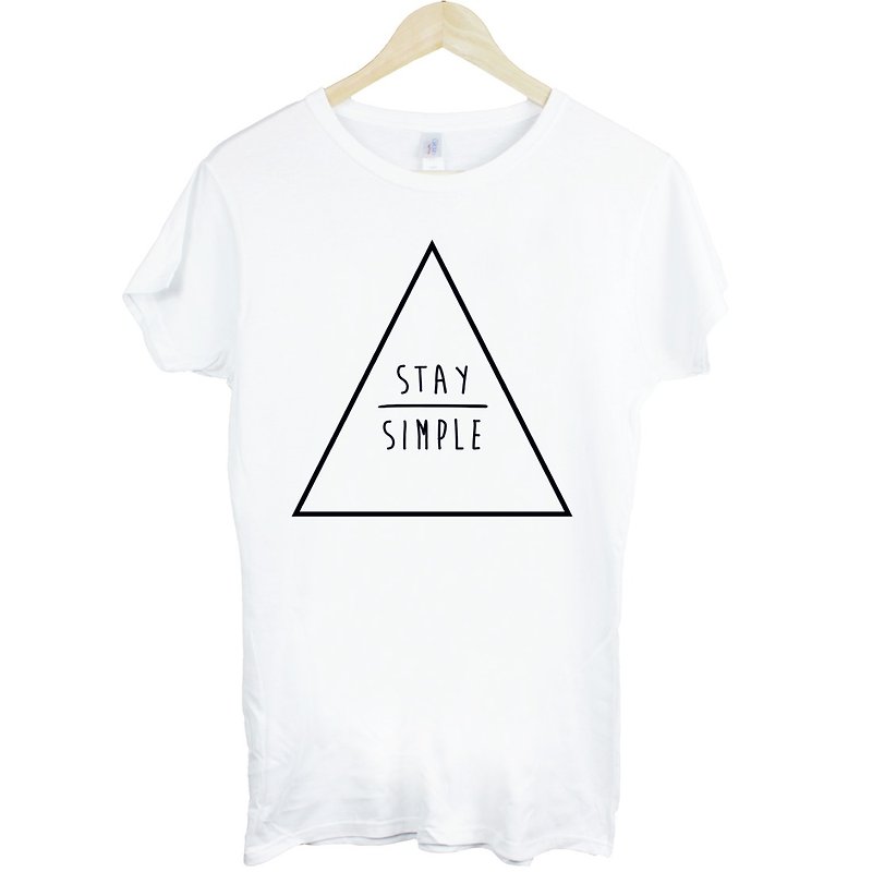 STAY SIMPLE-Triangle女生短袖T恤-2色 保持简单三角形 几何 设计 自创 品牌 时髦 圆 文青 Hipster - 女装 T 恤 - 其他材质 多色