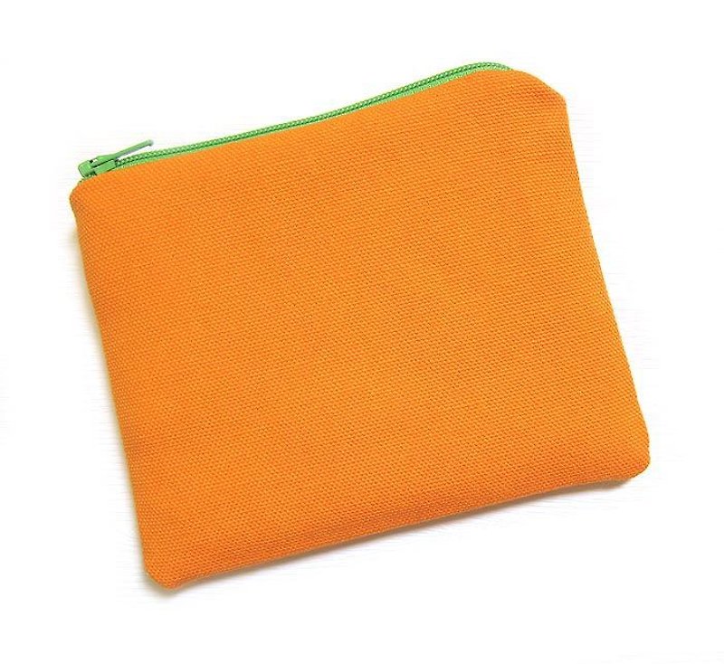 拉链包/零钱包/手机套   彩色帆布(橘色) - 零钱包 - 其他材质 