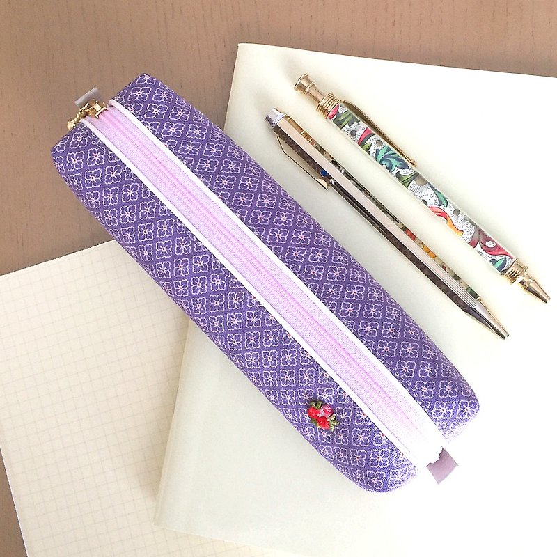 和文様ペンケース - 铅笔盒/笔袋 - 其他材质 紫色