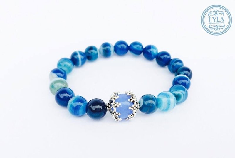 “蓝色彩石”宝蓝典雅款 - 手链/手环 - 其他材质 蓝色
