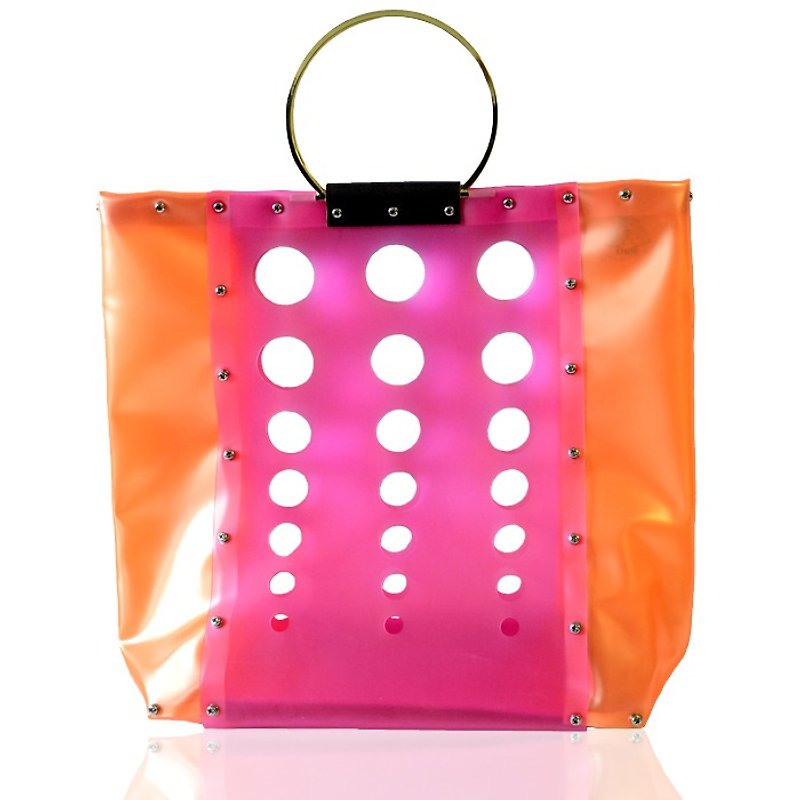 原创镙丝组装糸列 建筑主题拼色都市手提包 - 手提包/手提袋 - 塑料 橘色