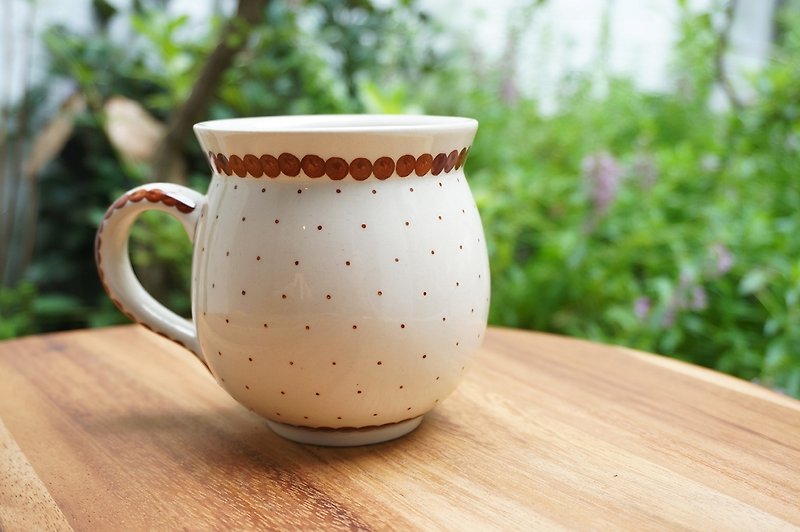 波兰手工圆肚杯(褐色点点) - 咖啡杯/马克杯 - 其他材质 咖啡色