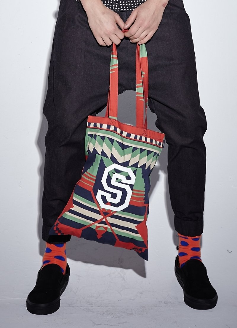 Stone'As 2014 S/S Collection 民族风手工印刷提袋 托特袋 - 侧背包/斜挎包 - 其他材质 红色