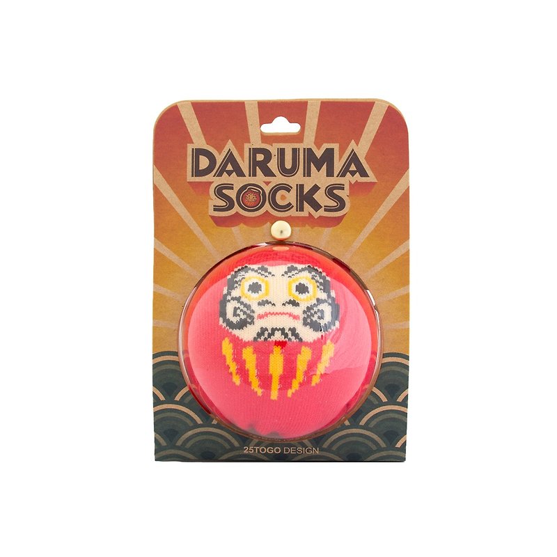 DARUMA SOCKS_达摩不倒翁球袜_开运赤 - 袜子 - 其他材质 红色