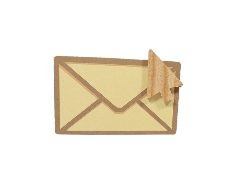 Unic天然原木造型磁铁(鼠标箭头) + 精品礼卡【可定制化】 - 冰箱贴/磁贴 - 木头 咖啡色