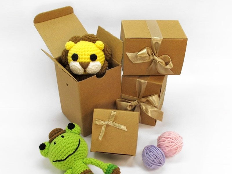 纸礼盒包装(大)-适合手摇铃、口金包、零钱包、宝宝类商品 - 包装材料 - 纸 咖啡色