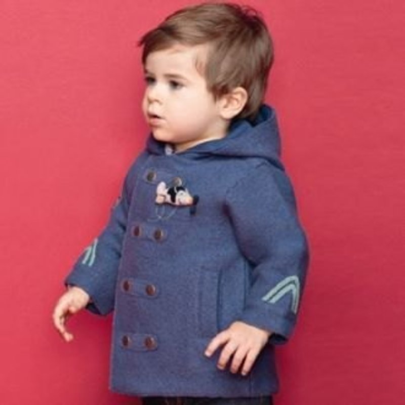 法国品牌 男童纯羊毛军装外套-23个月 - 其他 - 其他材质 蓝色