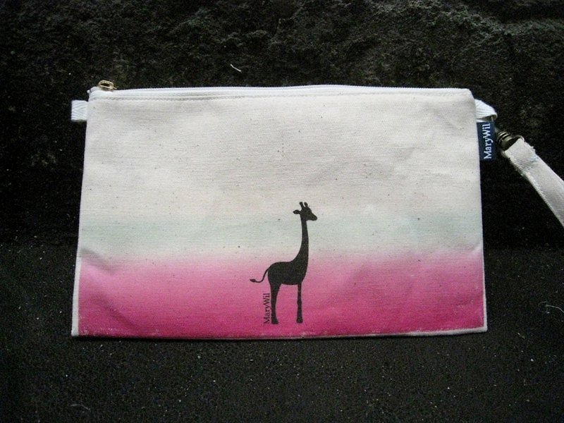 MaryWil优雅的小文青-渐层粉红长颈鹿 - 侧背包/斜挎包 - 其他材质 粉红色