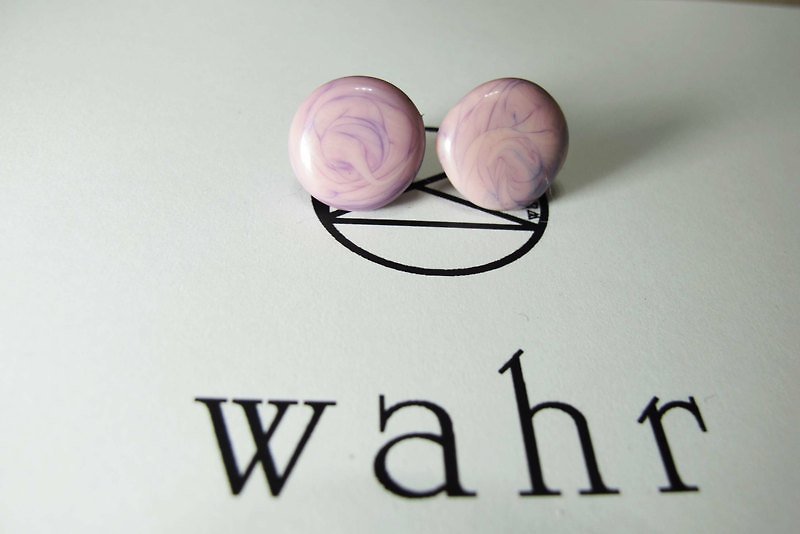 【Wahr】普乌耳环(一对) - 耳环/耳夹 - 防水材质 粉红色