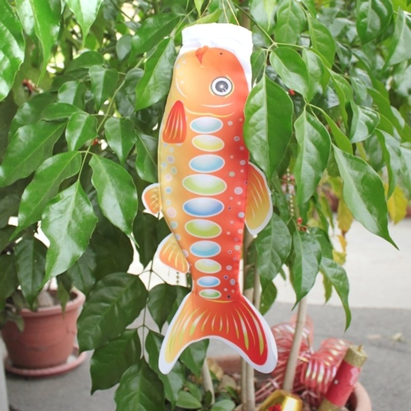 台湾国宝鱼[樱花钩吻鲑]鱼旗 30CM (橘) - 摆饰 - 其他材质 橘色