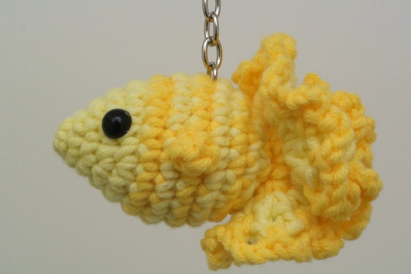 【Knitting】年年有余（鱼）系列-金玉满堂 - 钥匙链/钥匙包 - 其他材质 黄色