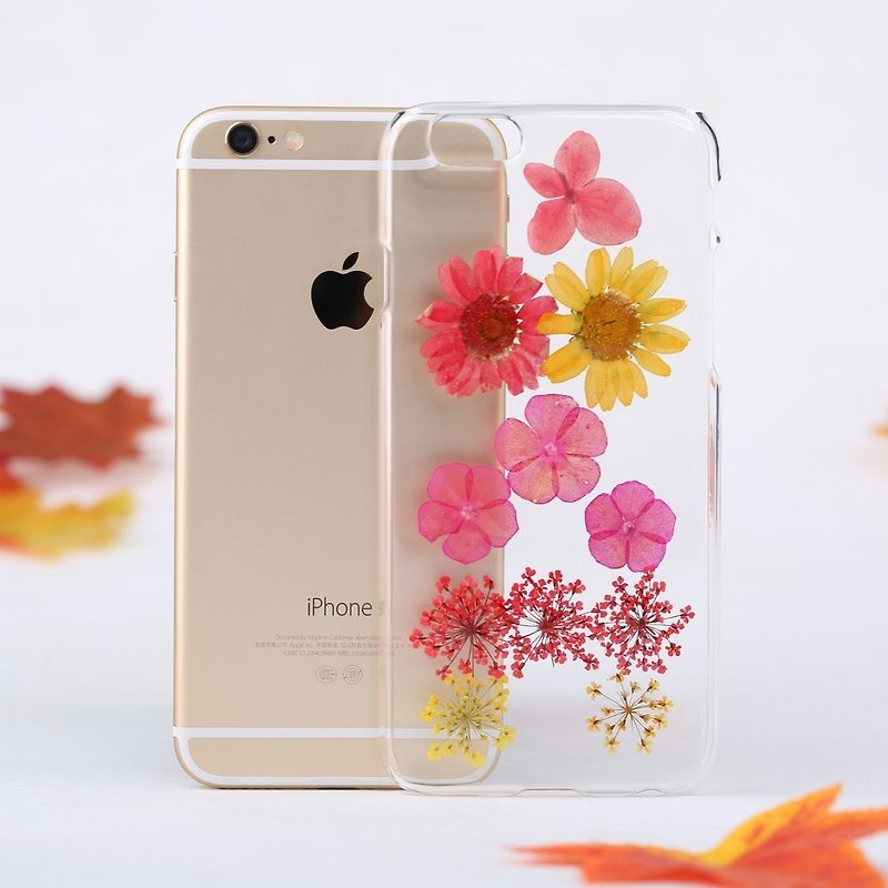 iPhone 6s 手机套 手工制作 押花 iPhone手机保护套 Samsung手机保护壳 Clear iPhone Case Samsung Case - 手机壳/手机套 - 植物．花 多色