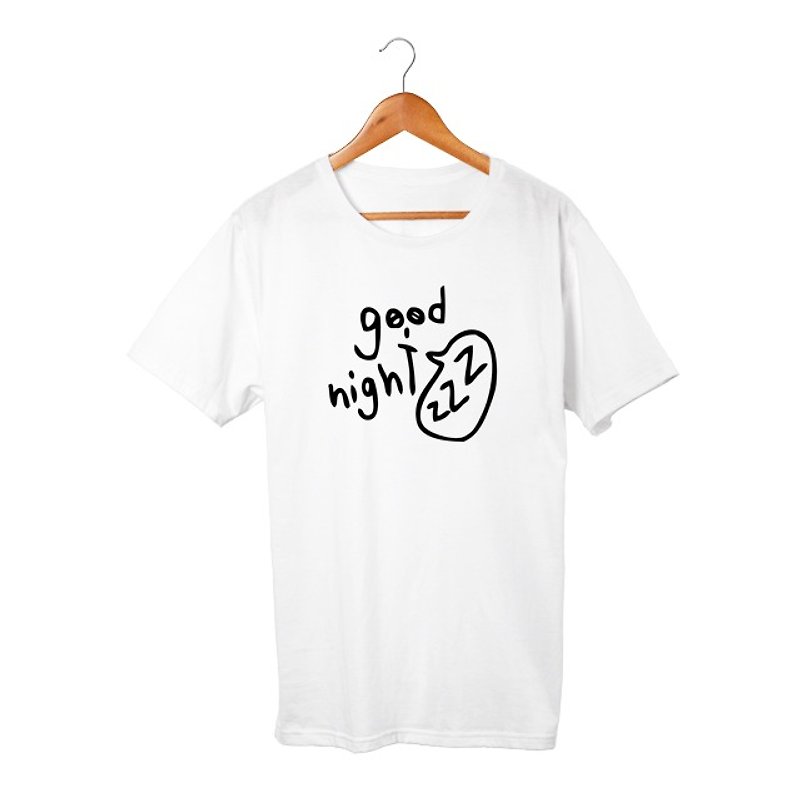 good night T-shirt - 女装 T 恤 - 棉．麻 