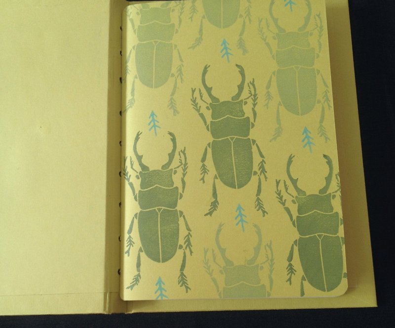 甲虫手工书笔记本 - 笔记本/手帐 - 纸 绿色