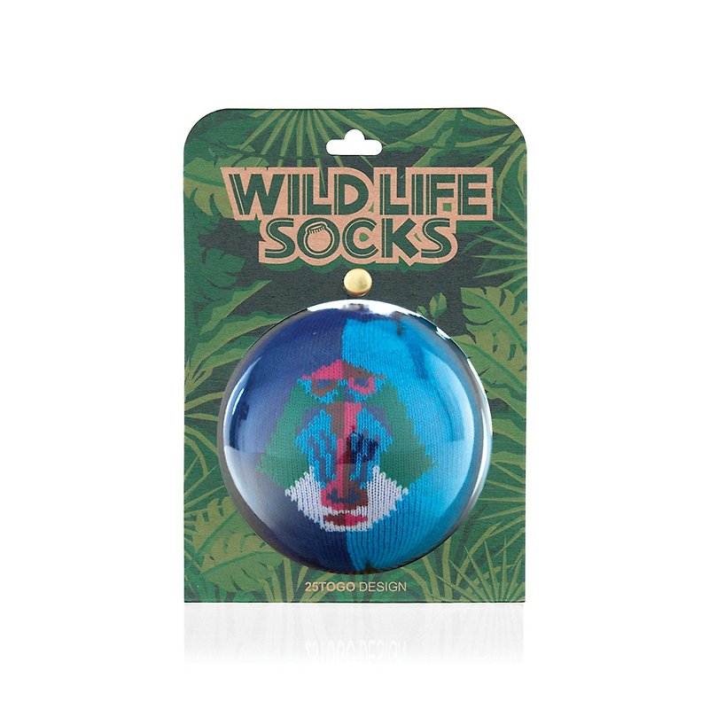 WILDLIFE SOCKS_野生动物袜_狒狒 - 袜子 - 其他材质 蓝色