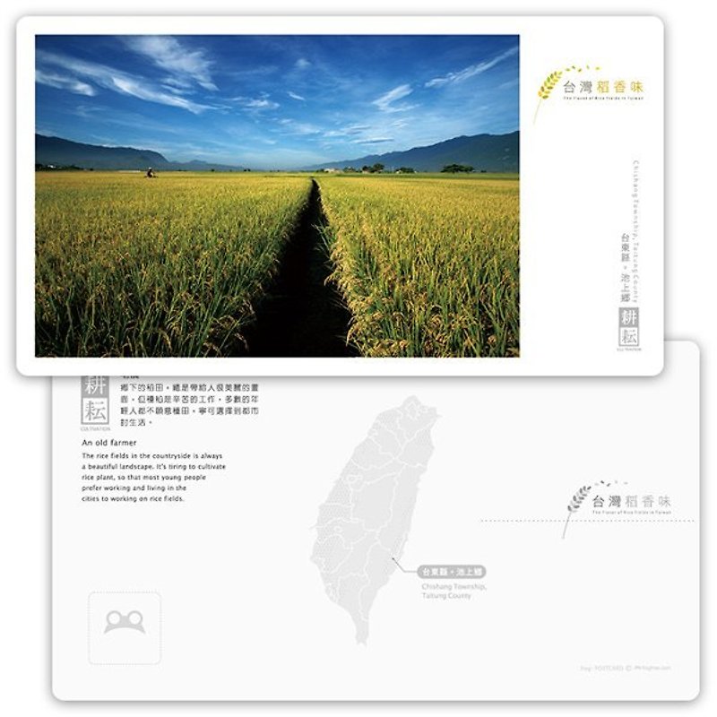 台湾稻香味明信片[耕耘系列] - 老农 - 卡片/明信片 - 纸 