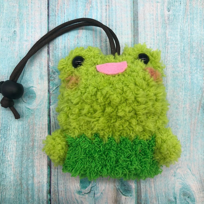 青蛙  四种尺寸 毛线编织  钥匙包  钥匙收纳  钥匙袋 - 钥匙链/钥匙包 - 其他人造纤维 绿色