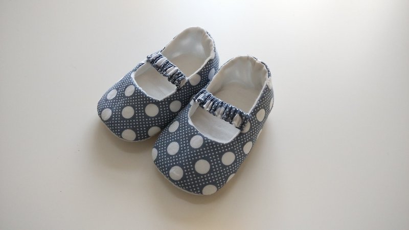 时尚灰婴儿鞋 娃娃鞋 宝宝鞋 - 婴儿鞋 - 棉．麻 灰色
