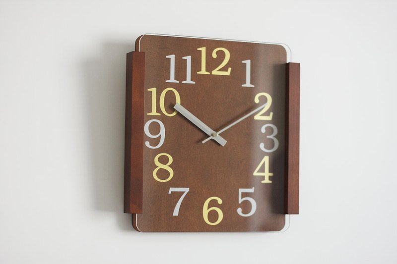 巧克力夹心  壁挂时计 - 时钟/闹钟 - 木头 咖啡色