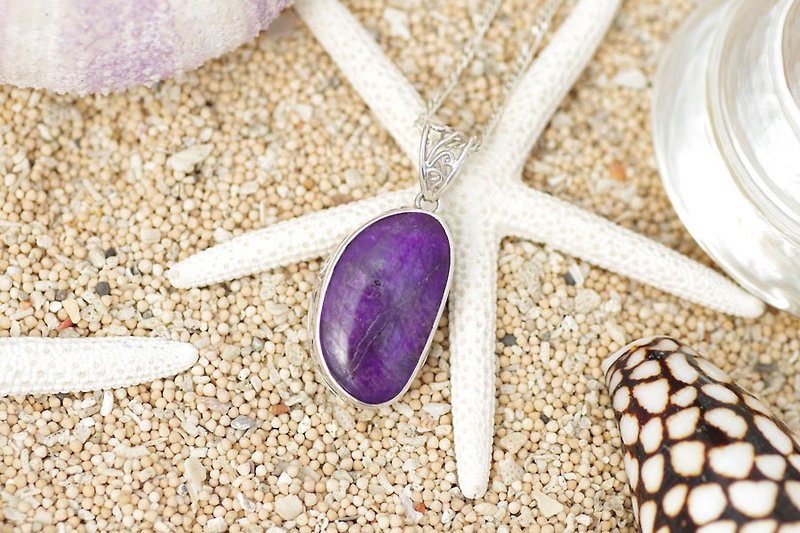 スギライトのネックレス - 项链 - 宝石 紫色