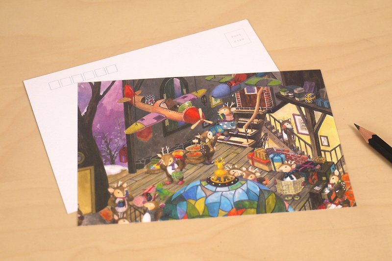 寄一张明信片给自己 圣诞小屋III-准备出发 - 卡片/明信片 - 纸 紫色