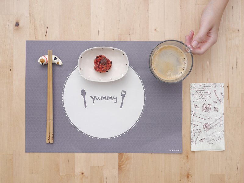 yummy 典雅食光纸餐垫 10张入(加量不加价) - 餐垫/桌巾 - 纸 灰色