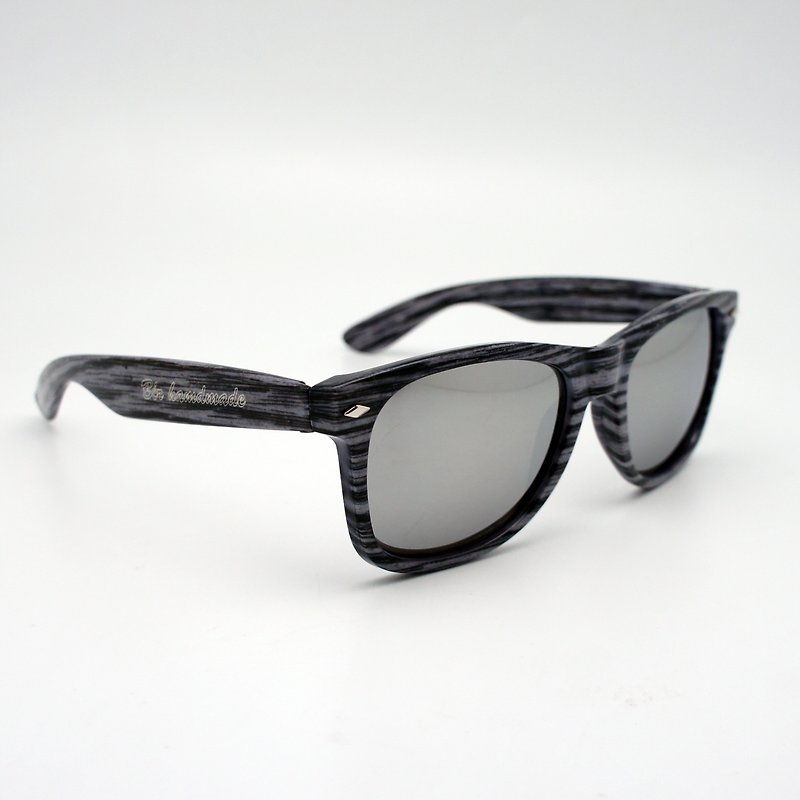 BLR 雷朋款 Eyewear 太阳眼镜 黑木纹色 限量版 - 墨镜 - 塑料 灰色