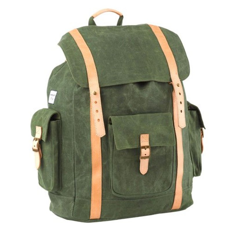 WEMUG Backpack 轻旅后背包(L) - 丛林绿 - 侧背包/斜挎包 - 棉．麻 绿色