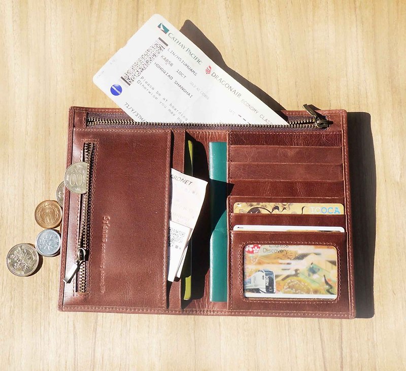 Sienna护照本 - 笔记本/手帐 - 真皮 红色