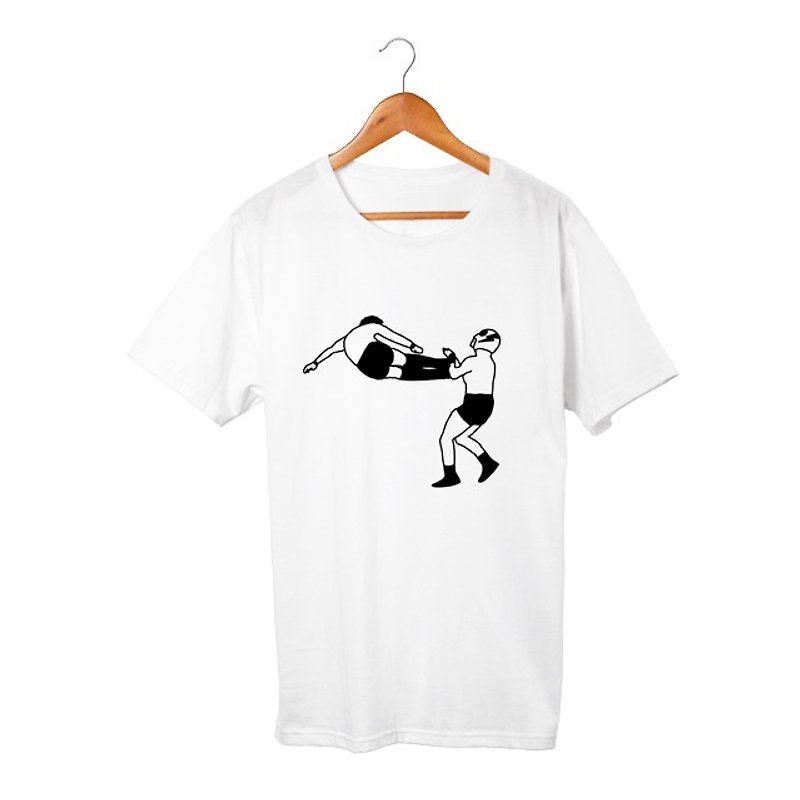 ドロップキック T-shirt - 男装上衣/T 恤 - 棉．麻 白色