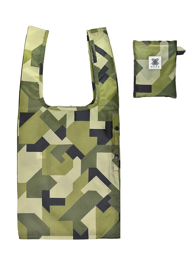 军绿风 H.A.N.D 轻巧可折叠环保购物袋 包包 - 迷彩绿 - 侧背包/斜挎包 - 聚酯纤维 绿色