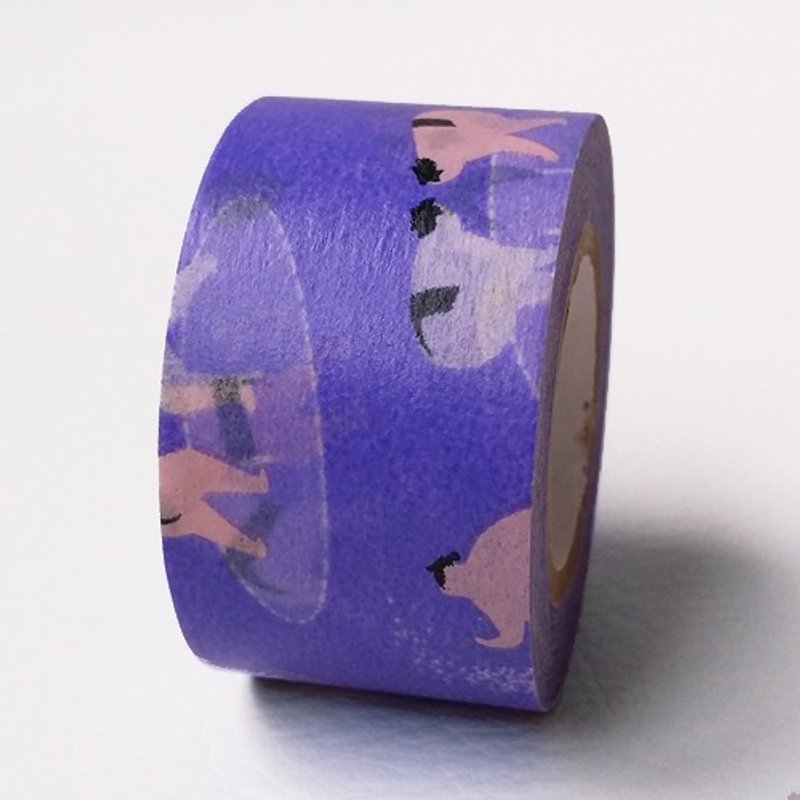 maste 和纸胶带 Multi 日本系列【相扑 (MST-MKT156-A)】 - 纸胶带 - 纸 紫色