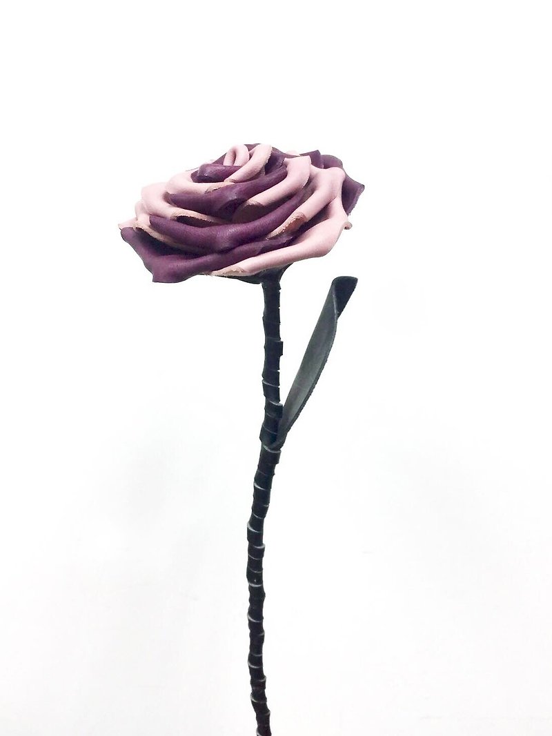 皮革紫粉红间色玫瑰花 - 其他 - 真皮 多色