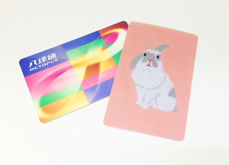 小兔 交通卡贴 丙烯 悠游卡 八达通卡 - 护照夹/护照套 - 塑料 粉红色