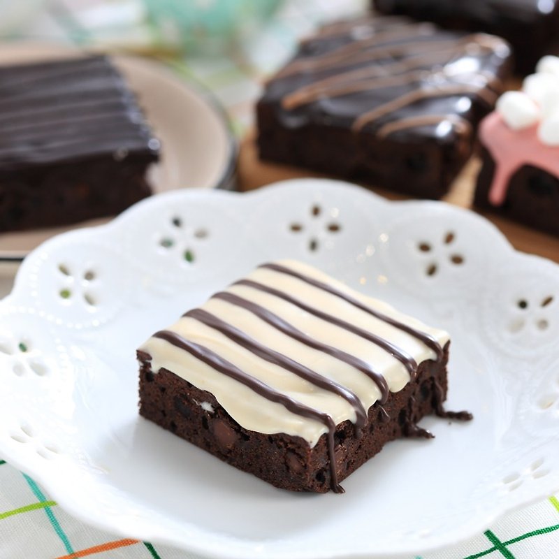 【黑熊先生巧克力布朗尼】太妃糖布朗尼6块 - 蛋糕/甜点 - 其他材质 卡其色