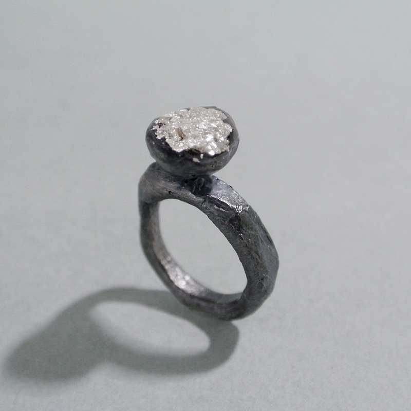 纯银黏土戒指 - 戒指 - 其他金属 黑色