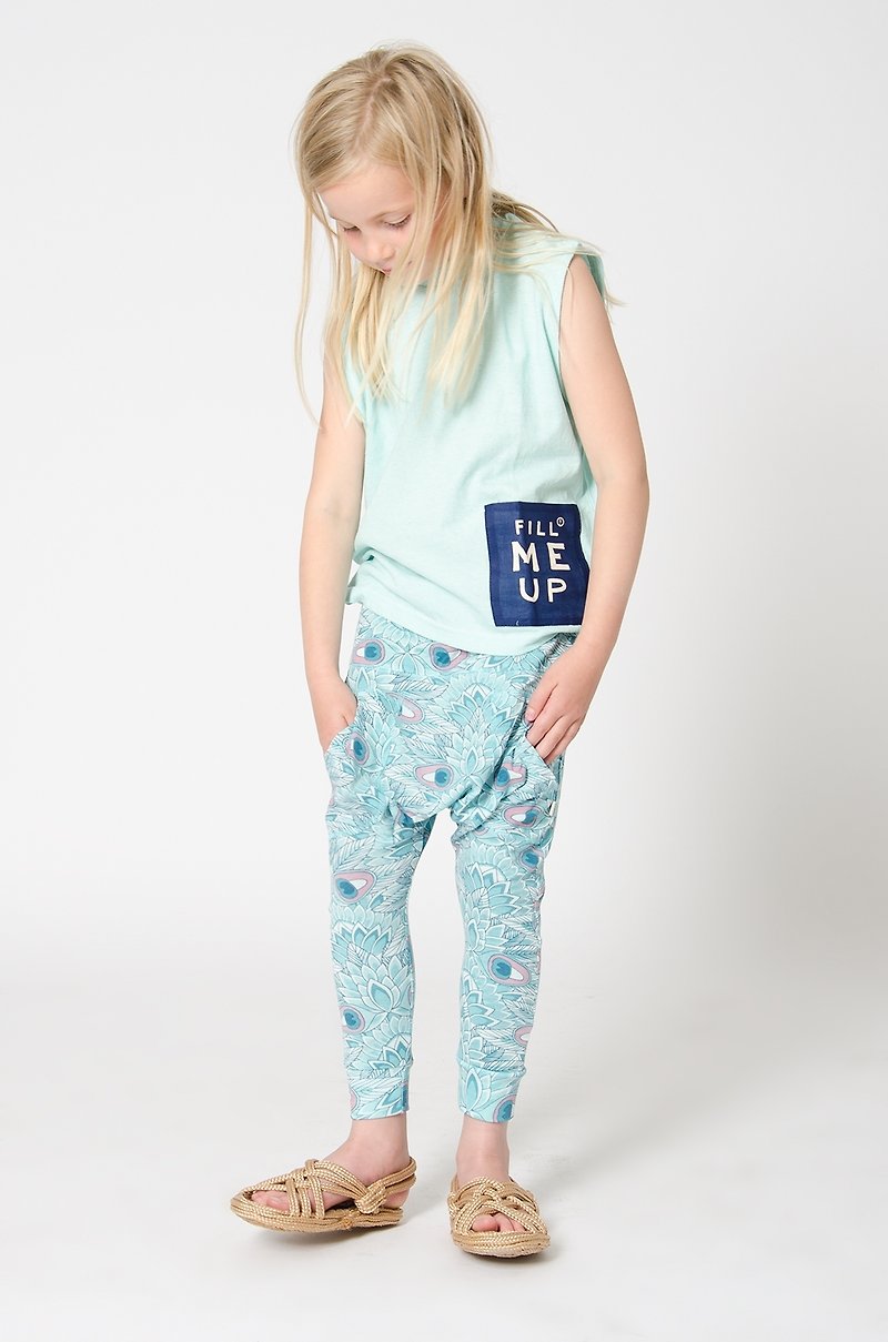 【北欧童装】瑞典有机棉透气童装裤哈伦裤6M至6岁 天空蓝 - 童装裤 - 棉．麻 蓝色