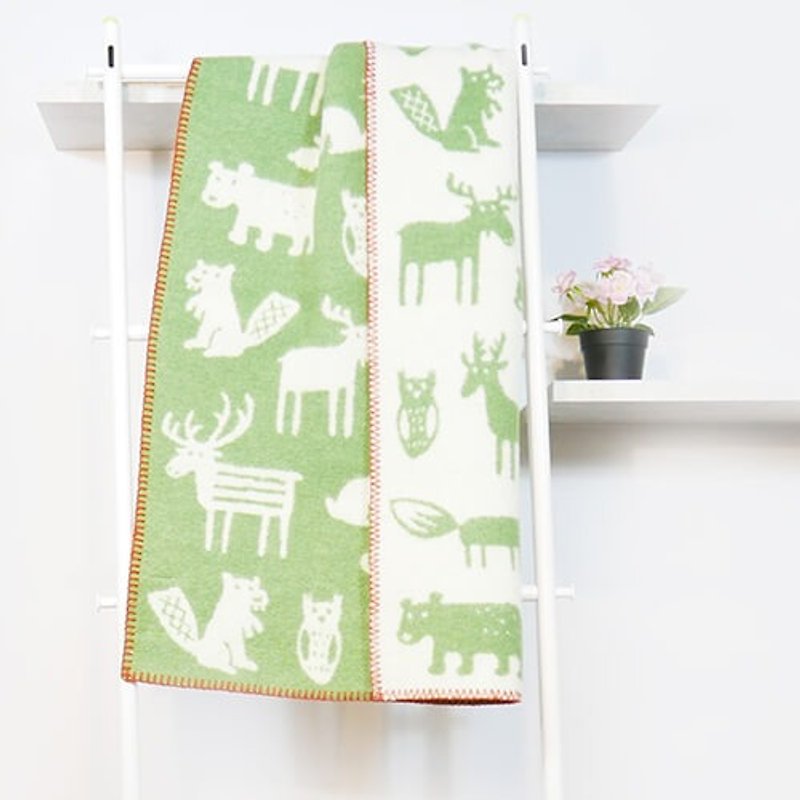 保暖毯子 瑞典Klippan 有机羊毛暖暖毯--森森不息(绿色) - 被子/毛毯 - 羊毛 绿色