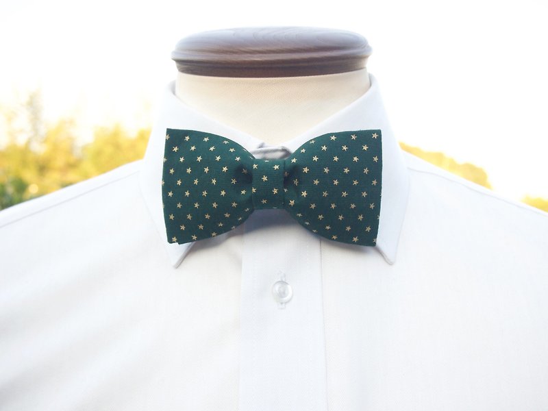 TATAN 聖夜の星空蝶ネクタイ（緑） - 领带/领带夹 - 其他材质 绿色