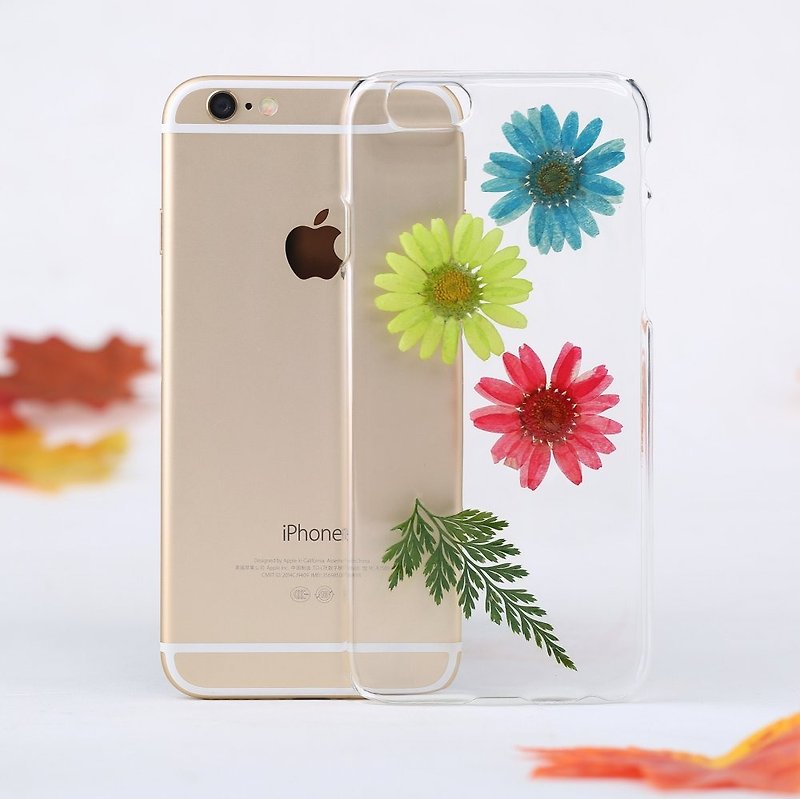 iPhone 6s Plus Case 手工制作 押花 iPhone手机保护套 Samsung手机保护壳 Clear iPhone Case Samsung Case - 手机壳/手机套 - 植物．花 多色