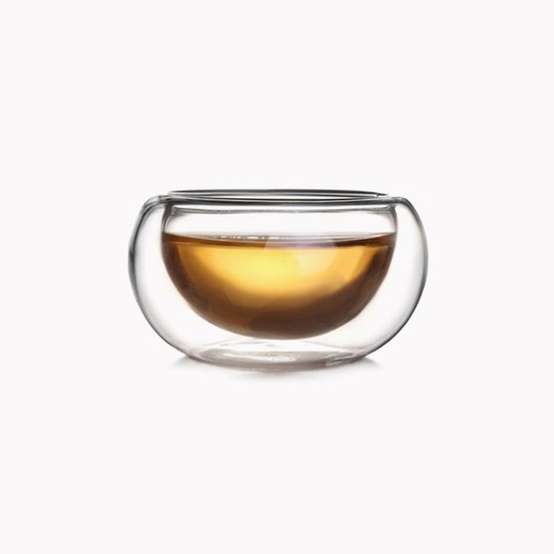 50cc【功夫茶订制】手工耐热双层品茗杯泡茶双层杯不烫手 - 茶具/茶杯 - 玻璃 黄色