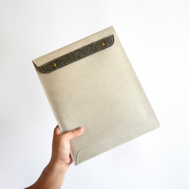 简约A4防水牛皮纸文件夹(浅灰色) - 文件夹/资料夹 - 纸 灰色