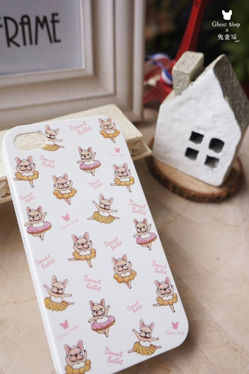 (售完)iPhone i5/5s手机壳-甜甜圈芭蕾法斗（白） - 手机壳/手机套 - 其他材质 白色