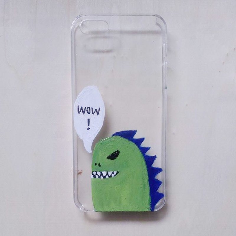〔手绘手机壳smartphone case： 小恐龙 small Dinosaur：手绘Hand-painted〕 - 手机壳/手机套 - 塑料 绿色