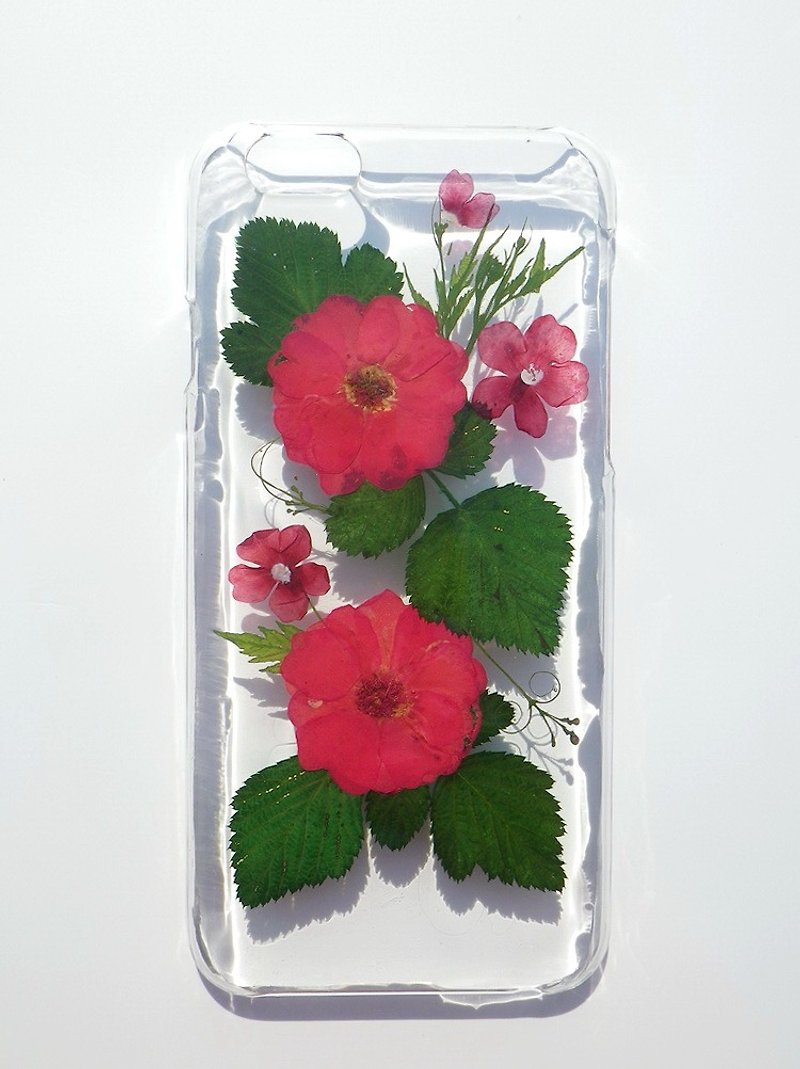 Anny's workshop手作押花手机保护壳，适用于Apple iphone 6及6S，绽放的玫瑰 - 手机壳/手机套 - 塑料 红色